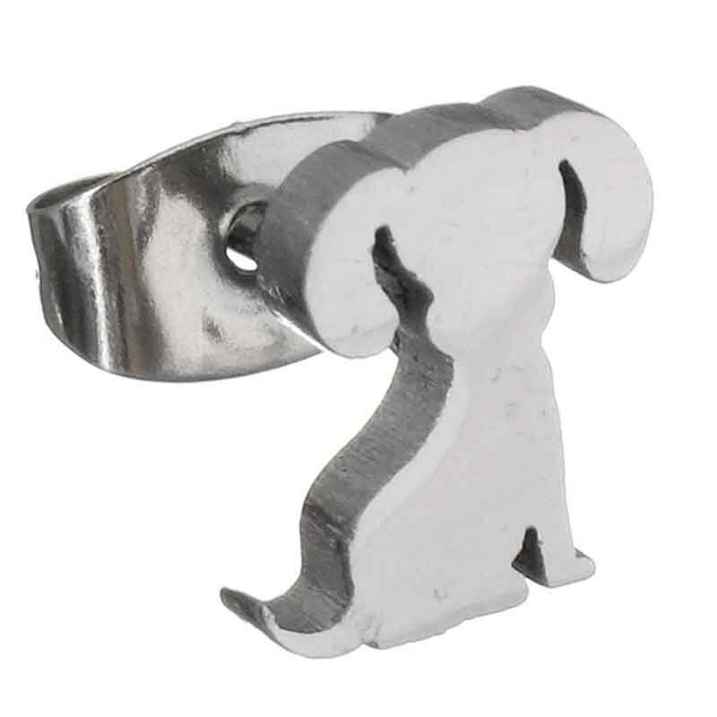 お座りドッグステンレスピアス 1個販売 20G 20ゲージ ステンレス製 レディース メンズ 犬 イヌ アニマル 動物 耳たれ ペット ワンワン おしゃれ 人気...