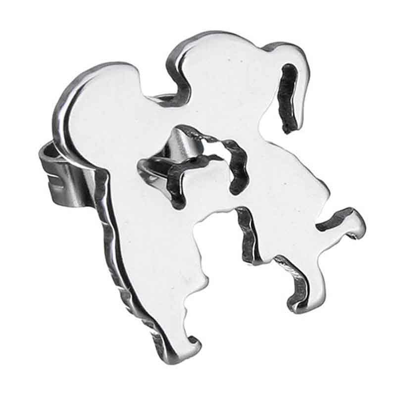 KISS ME ステンレスピアス 1個販売 20G 20ゲージ ステンレス製 レディース メンズ キス カップル 男の子 女の子 ラブラブ 仲良し 人間 おしゃ...