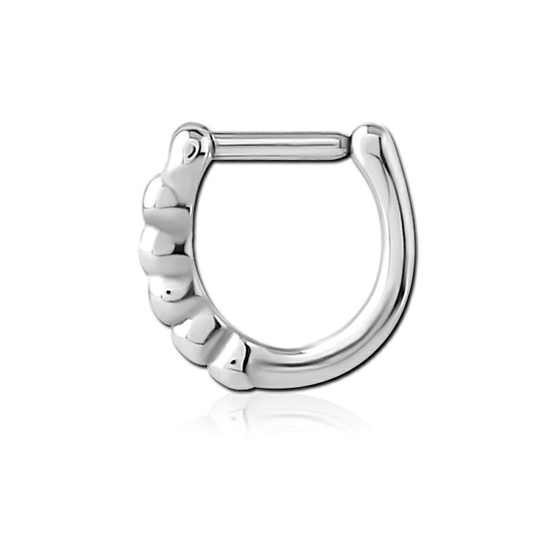 [16G ボディーピアス ] モコモコトラガスクリッカー ボディピアス 16ゲージ 16g サージカルステンレス316L メンズ レディース 軟骨 ヘリックス リングピアス フープピアス ヒンジ付き 蝶番 人気 男性 女性 綺麗 小さい 小さめ 雲 団子 石なし エスニック シンプル おしゃれ