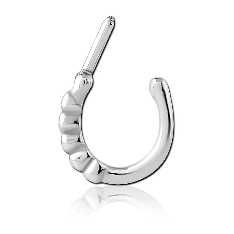 [16G ボディーピアス ] モコモコトラガスクリッカー ボディピアス 16ゲージ 16g サージカルステンレス316L メンズ レディース 軟骨 ヘリックス リングピアス フープピアス ヒンジ付き 蝶番 人気 男性 女性 綺麗 小さい 小さめ 雲 団子 石なし エスニック シンプル おしゃれ