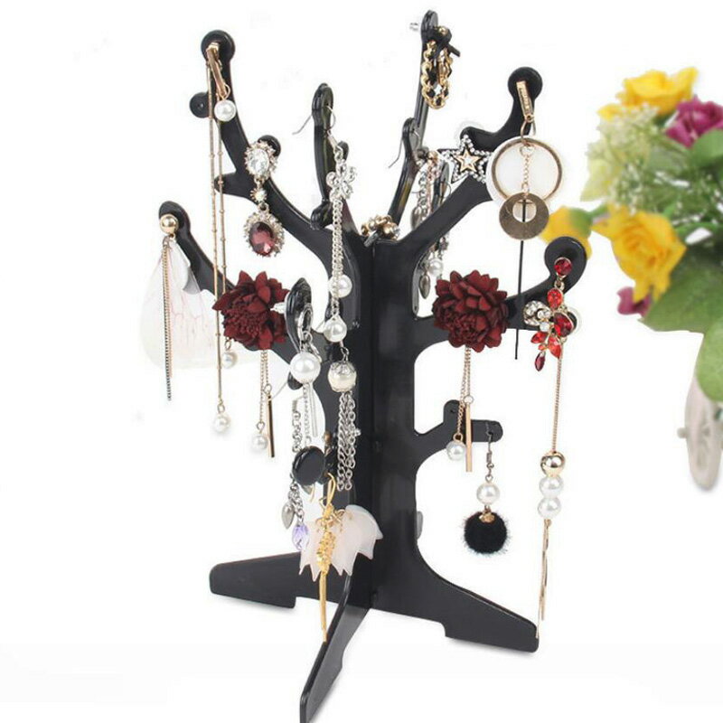 組み立て式ツリーピアススタンド 1個販売 ブラック 黒色 ピアス立て ディスプレイ 店舗用 開店準備 什器 アクセサリー 撮影用 プロ ショーケース お店 ショップ インテリア雑貨 個人用 ジュエリー 木 クリスマスツリー プレゼント ギフト おしゃれ 雑貨屋さん 人気
