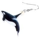 シャチ リアルステンレスピアス/1個販売 20G 20ゲージ 鯱 水族館 イルカ 人気 可愛い アニマル 動物 可愛い 人気 おもしろ オモシロ サージカルステンレス316L ユニーク メンズ レディース 揺れる フックピアス アメリカンピアス アクリル プラスティック プレゼント ギフト