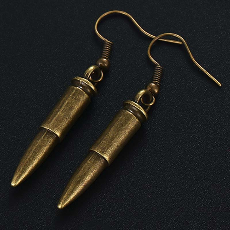 ライフル弾丸 ステンレスピアス/1個販売 片耳分 サージカルステンレス316L メンズ レディース フックピ..