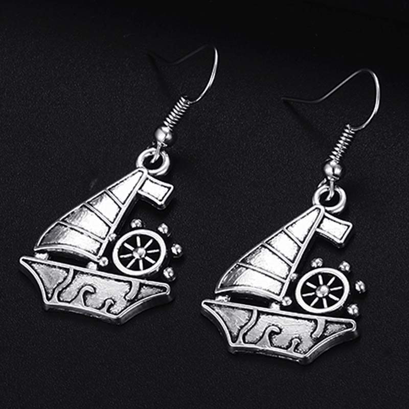 ヨット ステンレスピアス/1個販売 片耳分 サージカルステンレス316L メンズ レディース フックピアス 2..