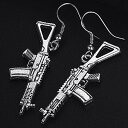 マシンガン ステンレスピアス/1個販売 片耳分 サージカルステンレス316L メンズ レディース フックピアス 20G 20ゲージ 20g 人気 男性 女性 プ...