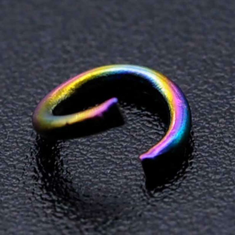 5.0mmx1.0mm レインボーステンレス丸カン 1個販売 サージカルステンレス316L マルカン 丸環 ハンドメイド DIY ステンレスパーツ つなぐ アク...