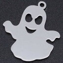 ゴーストステンレスパーツ 1個販売 ハロウィーン ハロウィン 幽霊 お化け オバケ 怖い お化け屋敷 亡霊 おばけ 面白い 可愛い チャームパーツ メンズ レデ...