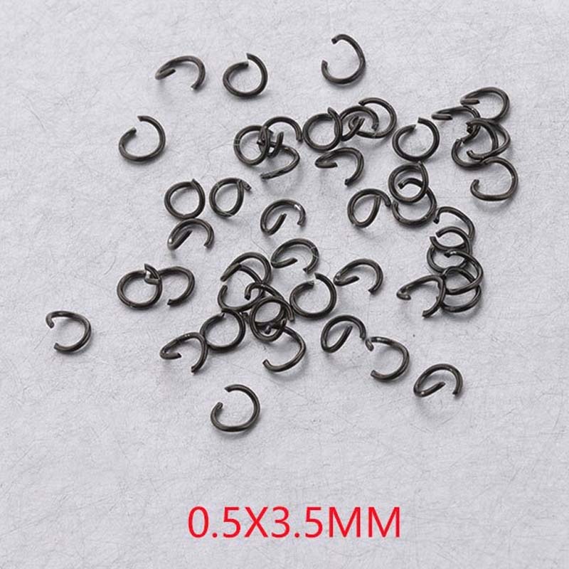 DIY用 大きさ3.5mm 太さ:0.5mm ブラック ステンレス製 丸カン 1個販売 マルカン まるかん 丸環 黒色 黒い リング ワッカ ジャンプリング 小さい 細い メンズ レディース 手作り ハンドメイド 連結金具 部品 つなぐ 切れ目あり 部品 チャーム用 止め具用 クラフト 自作 修理