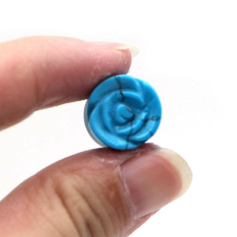 [天然石 ボディピアス 2G 0G 00G 12mm] フラワーストーンプラグ ターコイズ 1個販売 ボディーピアス トルコ石 青色 メンズ レディース 花 華 2ゲージ 6mm 0ゲージ 8mm 00ゲージ 10mm 12.0mm 12ミリ 人気 プレゼント 金属アレルギー対応 安心 ギフト 男性 女性 彼氏 彼女 旦那 2