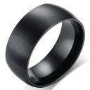 マッドブラックシンプルステンレスリング(ERG023) サイズ/16号/18号/21号/26号 黒色 黒メッキ プレーン 指輪 サージカルステンレス316L メンズ レディース ペアリング プレゼント ギフト 記念日 ピンキーリング おしゃれ ワイド 8ミリ 太め 太い 定番 光らない シック(4)