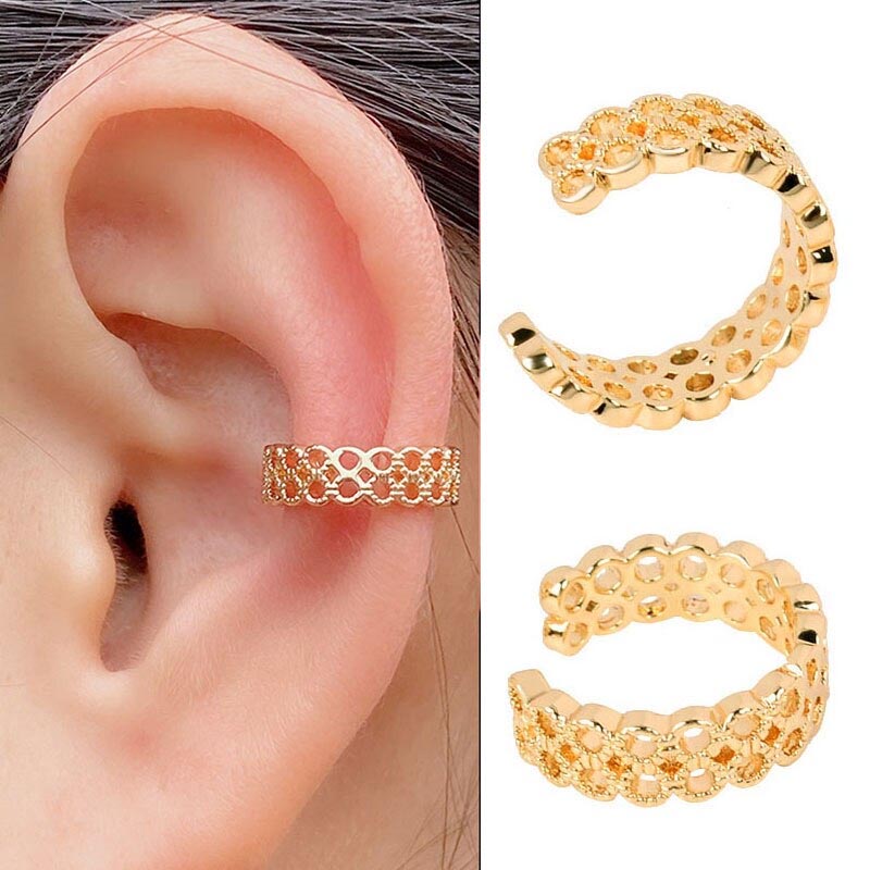 ピアス専門ショップGreen Piercingのエターナル イヤーカフ 1個販売 ノンホールピアス メンズ レディース イヤリング 銀色 シルバー 金色 ゴールド おしゃれ 彼氏 彼女 プレゼント 軟骨 ヘリックス フェイクピアス 人気 プレーン イヤカフ 挟む 子供 大人 ペアルック 鼻 ノーズリング セプタム 耳 8 ∞ 無限｜アングル2