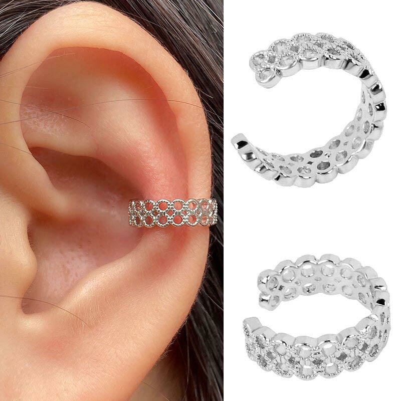 ピアス専門ショップGreen Piercingのエターナル イヤーカフ 1個販売 ノンホールピアス メンズ レディース イヤリング 銀色 シルバー 金色 ゴールド おしゃれ 彼氏 彼女 プレゼント 軟骨 ヘリックス フェイクピアス 人気 プレーン イヤカフ 挟む 子供 大人 ペアルック 鼻 ノーズリング セプタム 耳 8 ∞ 無限｜アングル3