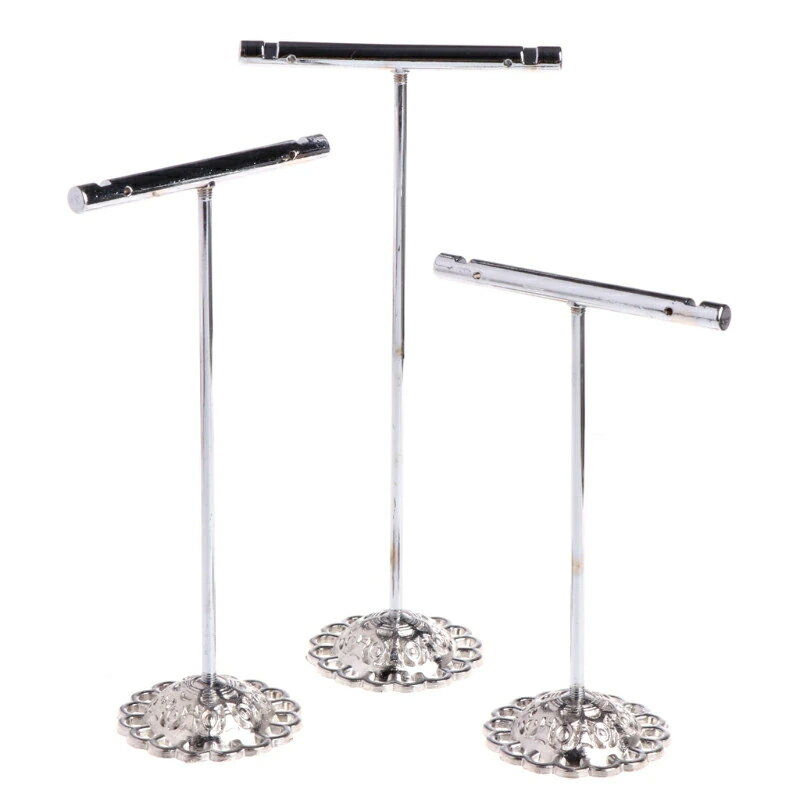 Tバーピアススタンド (シルバー)3個セット 銀色 ピアスたて ピアスディスプレイ 店舗用 什器 イヤリングスタンド 3つセット 樹木 おしゃれ 人気 ジュエリ...