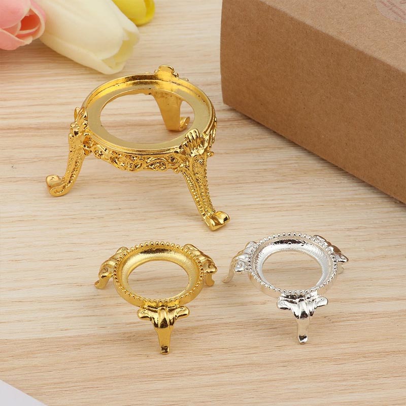 メタル製 ジェムストーン クリスタルボール ベ...の紹介画像2