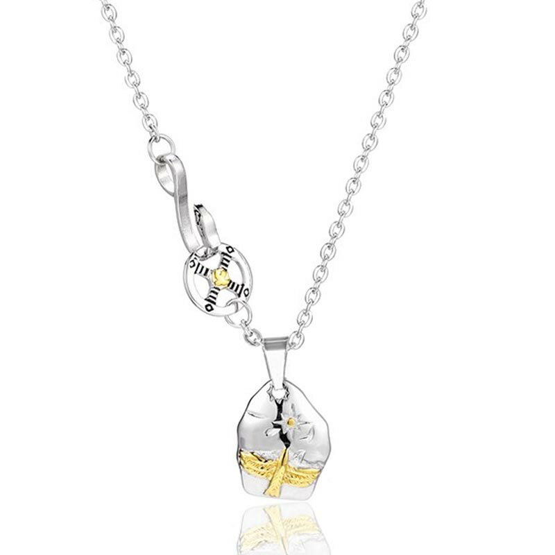 Pendant Tops - ゴールドサンライズイーグメダルステンレスネックレス(ステンレスチェーン付き) ネックレスチェーンつき ペンダントトップ サージカルステンレス316L メンズ レディース チョーカー 彼女 彼氏 インディアンジュエリー 金色 クレーン 白鳥 鳥 ワシ 鷲 鷹 タカ 太陽 天に昇る