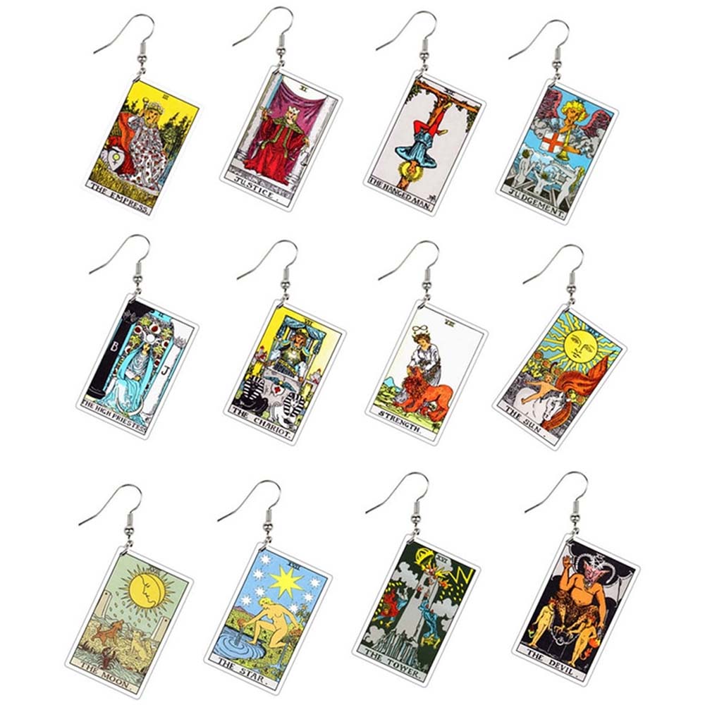 タロットカード リアルステンレスピアス 1個販売 20G 20ゲージ 結婚式 ブライダル パーティー サージカ..