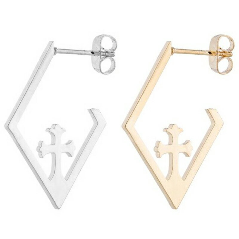 다이아프레임 스테인리스 피어싱 / 십자가 남자 친구