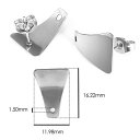 DIY ホー チャーム穴ありステンレスピアス 1ペア販売 キャッチ付き 銀色 シルバー パーツ キャッチピアス 金具 手作り ピアス作り ハンドメイド ポスト ...