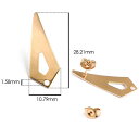 DIY ゴールド アーマーシールド チャーム穴ありステンレスピアス 1ペア販売 キャッチ付き 金色 パーツ キャッチピアス 金具 手作り ピアス作り ハンドメイ...