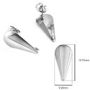 DIY スピア チャーム穴ありステンレスピアス 1ペア販売 キャッチ付き 銀色 シルバー パーツ キャッチピアス 金具 手作り ピアス作り ハンドメイド ポスト...