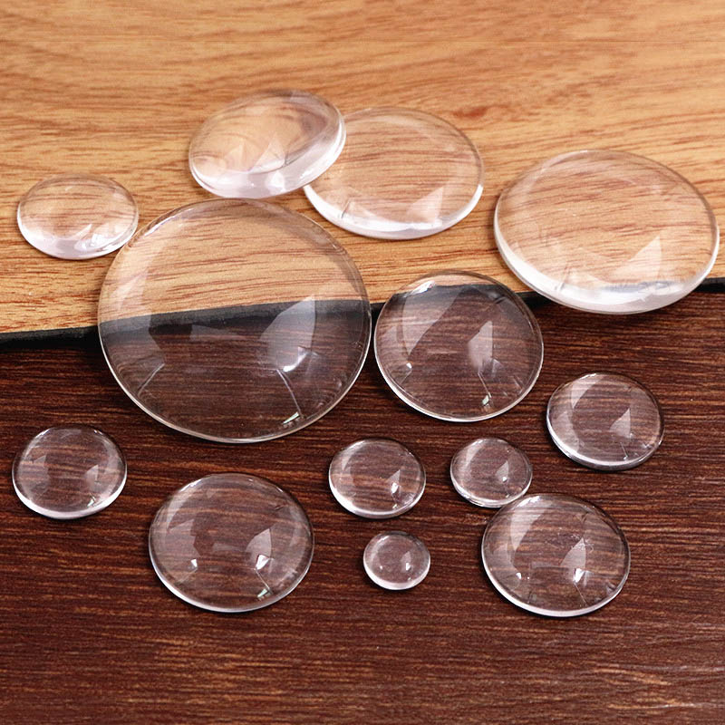 ピアス専門ショップGreen Piercingの50mm ガラスドーム クリア カボションパーツ 1個販売 カボーション 半球型 大きい ビッグ ピアス DIY用 ペンダントトップ イヤリング ブローチ ミール皿台座用 50.0mm 50ミリ 人形 ヌイグルミ 目玉 眼 透明 クリア 丸型 クラフト 手作り ハンドメイド 自作 製作 手作り 男 女｜アングル3