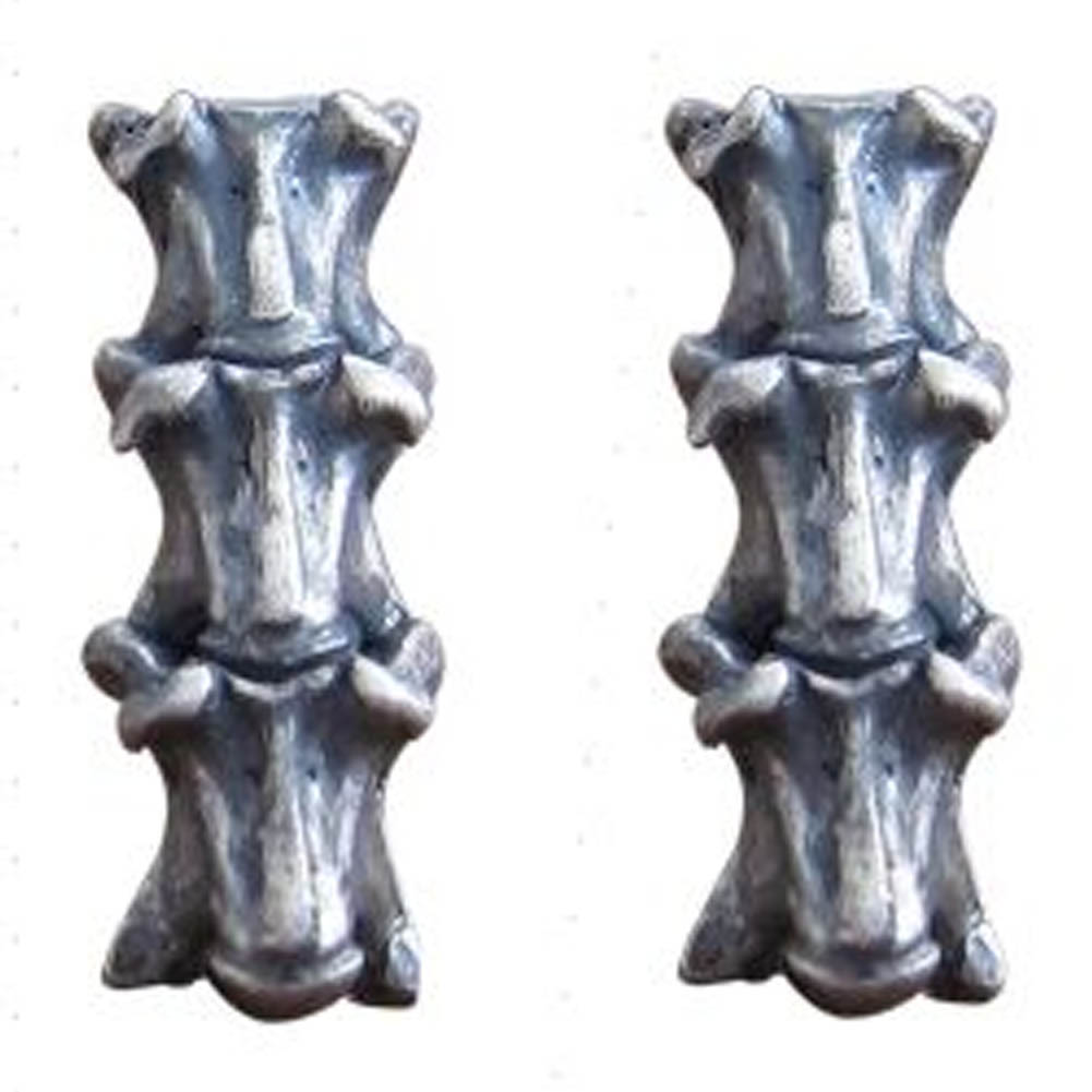 バックボーンピアス/1ペア販売 両耳 背骨 人体模型 おもしろい ハロウィン 不気味 ゾンビ 怖い ファッ..