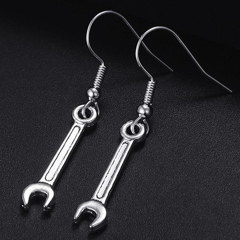 レンチ ステンレスピアス 1個 片耳 サージカルステンレス316L メンズ レディース 揺れる フックピアス チャーム 20G 20ゲージ ファッションピアス ...