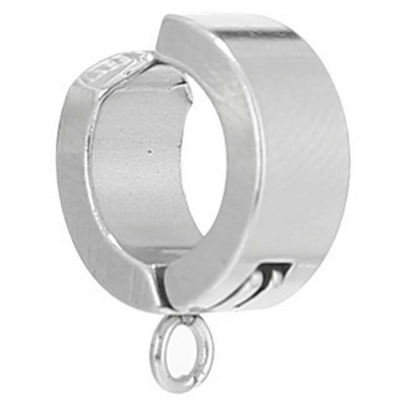 DIY用 マルカン付き ワイドノンホールピアス パーツ ステンレスイヤリング イヤーカフ 痛くない メンズ レディース シンプル プレーン 丸環 チャーム パー...