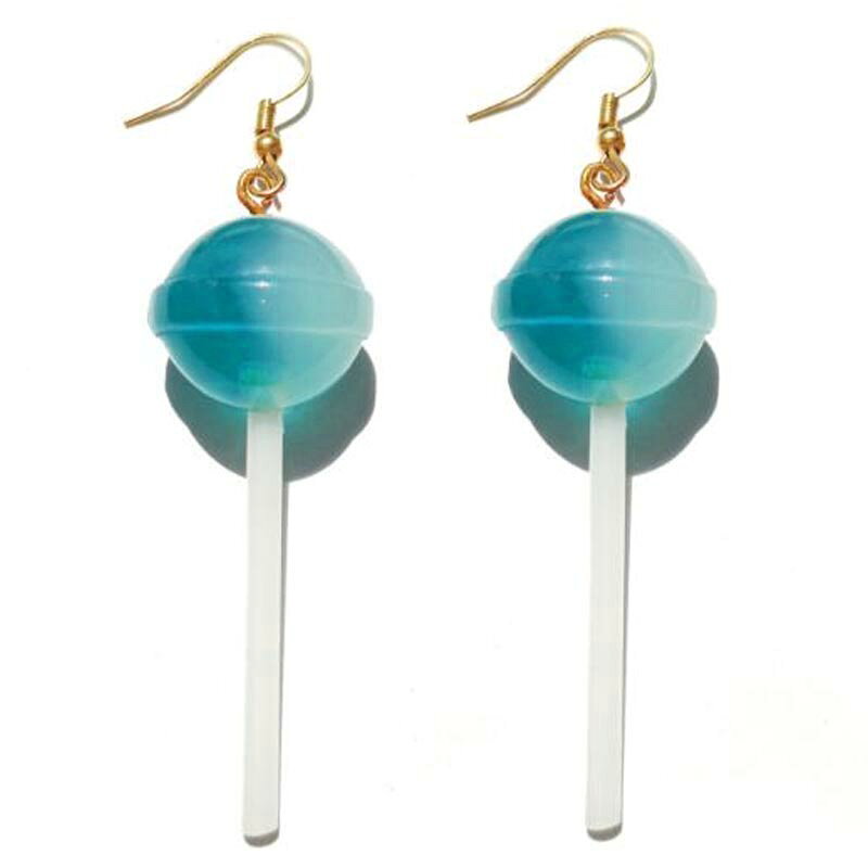 [食玩 ピアス] ロリポップキャンディ ステンレスピアス/1個 20G 20ゲージ メンズ レディース 人気 変なピアス 面白い おもしろい 彼氏 彼女 男性 女性 フックピアス 飴 アメ お菓子 キャンディー あめちゃん 棒付き スティック ブルー グリーン 緑色 青色 食玩 可愛い 女子