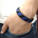 ブルータスブラック編み込みレザーブレスレット 黒色の革 皮 手首 シンプル 重ね付け 革紐 皮ひも レザーアクセサリー メンズ レディース 彼氏 父の日 プレゼント ギフト 結婚式 夏 秋 春 冬 男性 腕輪 バングル アームレット 二の腕 ミサンガ 手作り 青色 フリーサイズ 人気