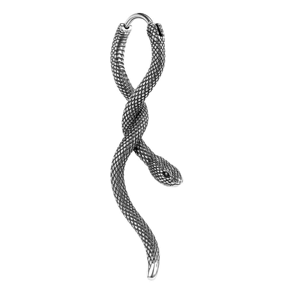 ビッグツイストスネーク フープピアス 1個販売 リングピアス シルバー 銀色 18G 18ゲージ 耳 軟骨 ステ..