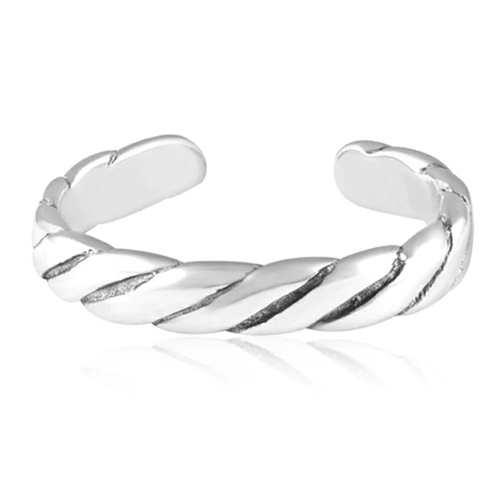 スパイラル トゥリング 1個販売 ツイスト ひねる 捻る ひねり シルバー925 スターリングシルバー シルバーリング 足の指輪 トーリング 足のリング ピンキ...