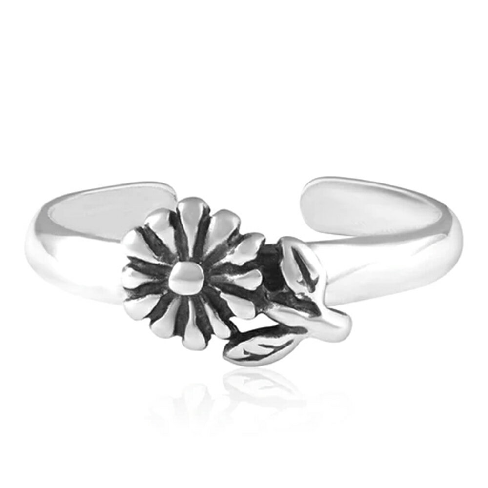フラワー トゥリング 1個販売 ツイスト ハナ はな 華 花 一輪 シルバー925 スターリングシルバー シルバーリング 足の指輪 トーリング 足のリング ピン...