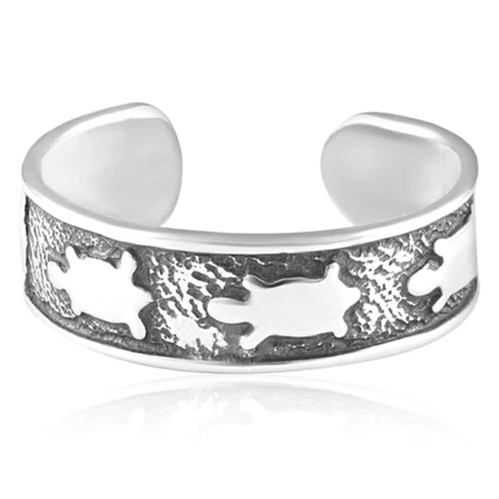 タートルズ トゥリング 1個販売 ウミガメ 海亀 かめ カメ シルバー925 スターリングシルバー シルバーリング 足の指輪 トーリング 足のリング ピンキーリ...