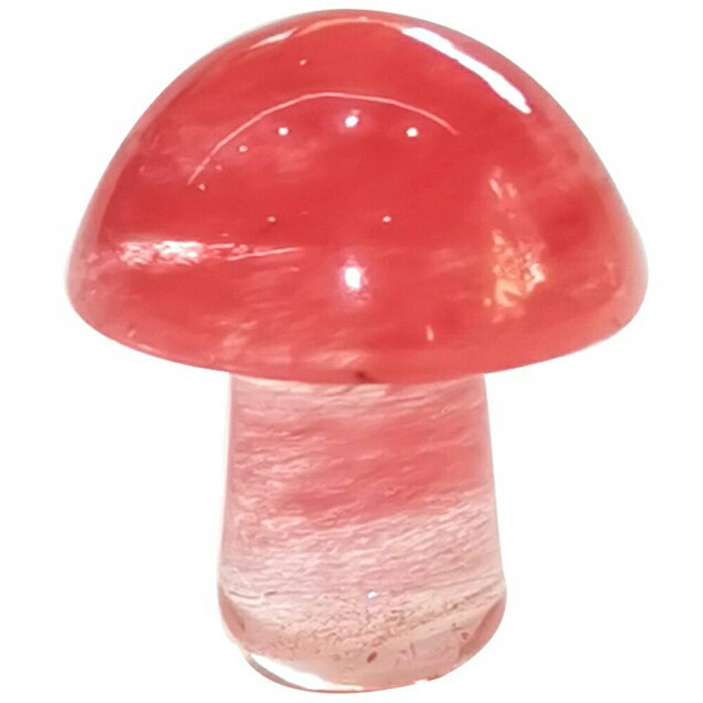 [0G 8mm 天然石 ボディーピアス] マッシュルーム天然石プラグ(ウオーターメロンレッドストーン) ボディピアス 1個販売 金属アレルギー対応 メンズ レディース ダブルフレア 耳 軟骨 パワーストーン プレゼント 0ゲージ 8ミリ キノコ型 きのこ型 拡張 ストーン 誕生石 赤色