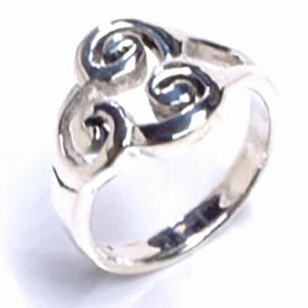 クラウド シルバーリング サイズ/14号 刻印あり シルバー925 スターリングシルバー 指輪 メンズ レディース プレゼント ギフト ペアリング 親指 薬指 中指 小指 人差し指 男子 女性 本物の銀 男性 女子 雷 雲 波 ウエーブ ウェーブ 渦巻き 3個 トリプル スリー おしゃれ