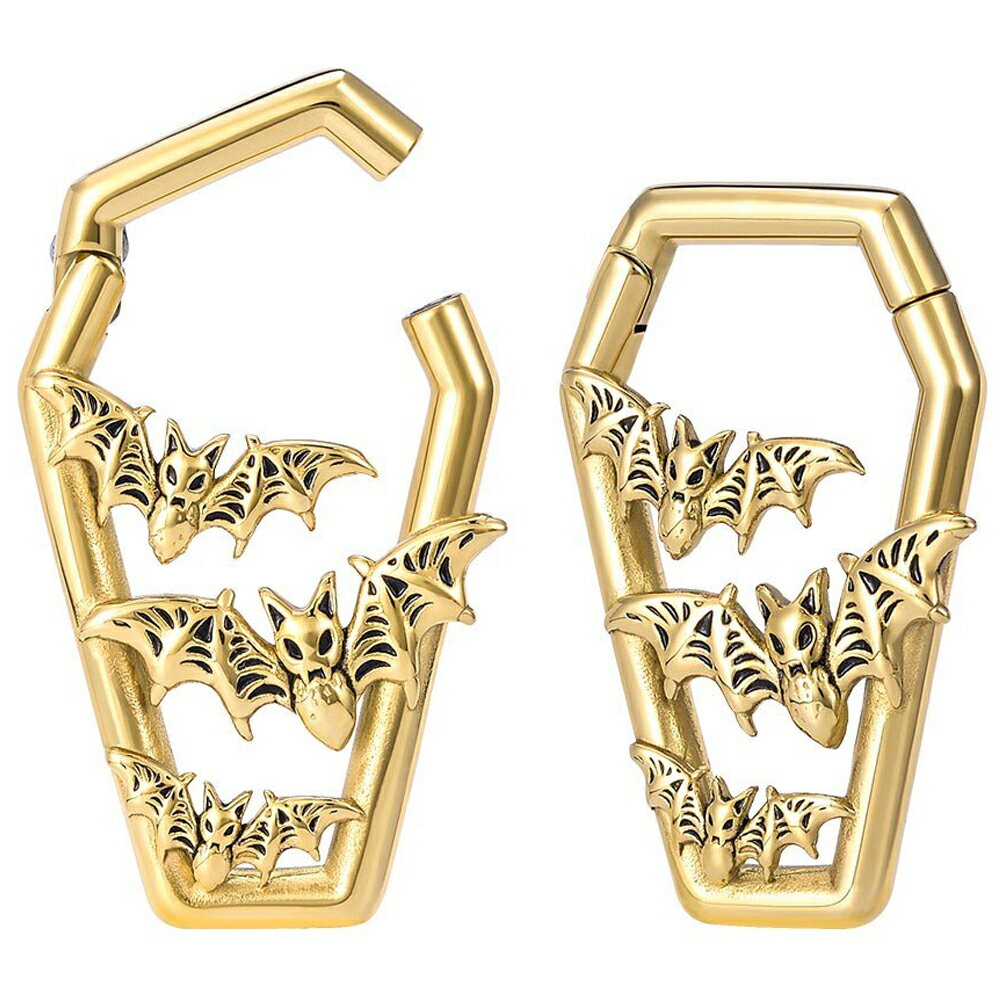 [ 4G リング型 ] バンパイアの棺マグネットクリッカー 1個販売 ボディピアス 4ゲージ 4ga ヒンジ付き ..