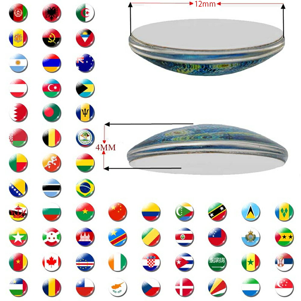 12mm 国旗カボションガラスパーツ/1個販売 アクセサリー ペンダント ピアス タイピン バッチ クラフト DIY ハンドメイド 手作り カボーション ミール...