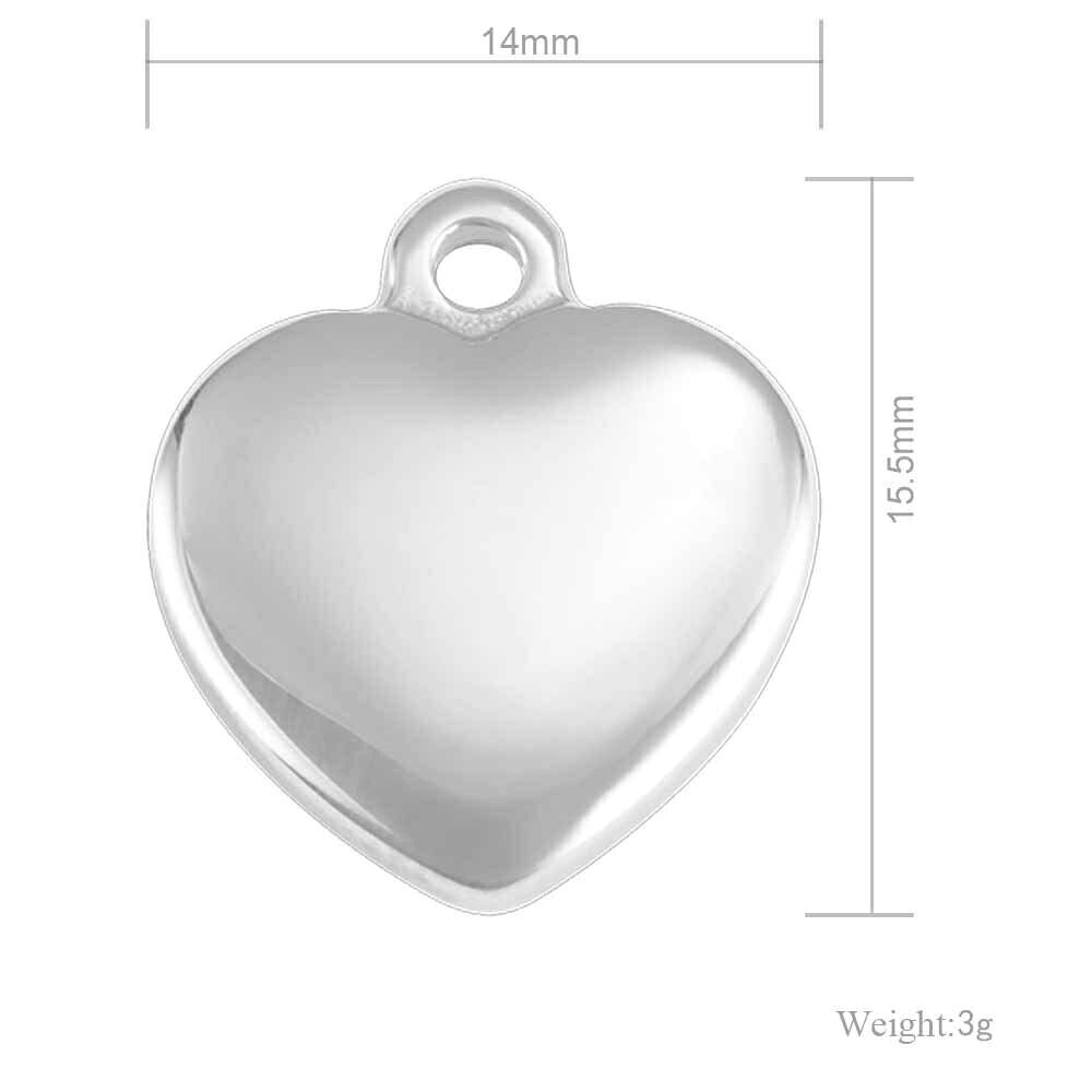 ピアス専門ショップGreen Piercingのぷっくりハートステンレスパーツ/1個販売 ブラック 黒色 金色 ゴールド ピンクゴールド 銀色 シルバー ペンダントトップ ネックレスパーツ DIY 自分で作る フリマ チャーム 揺れる 部品 金具 チャーム 可愛い ブランド 人気 彼女 手作り クラフト パーツ レディース メンズ｜アングル3