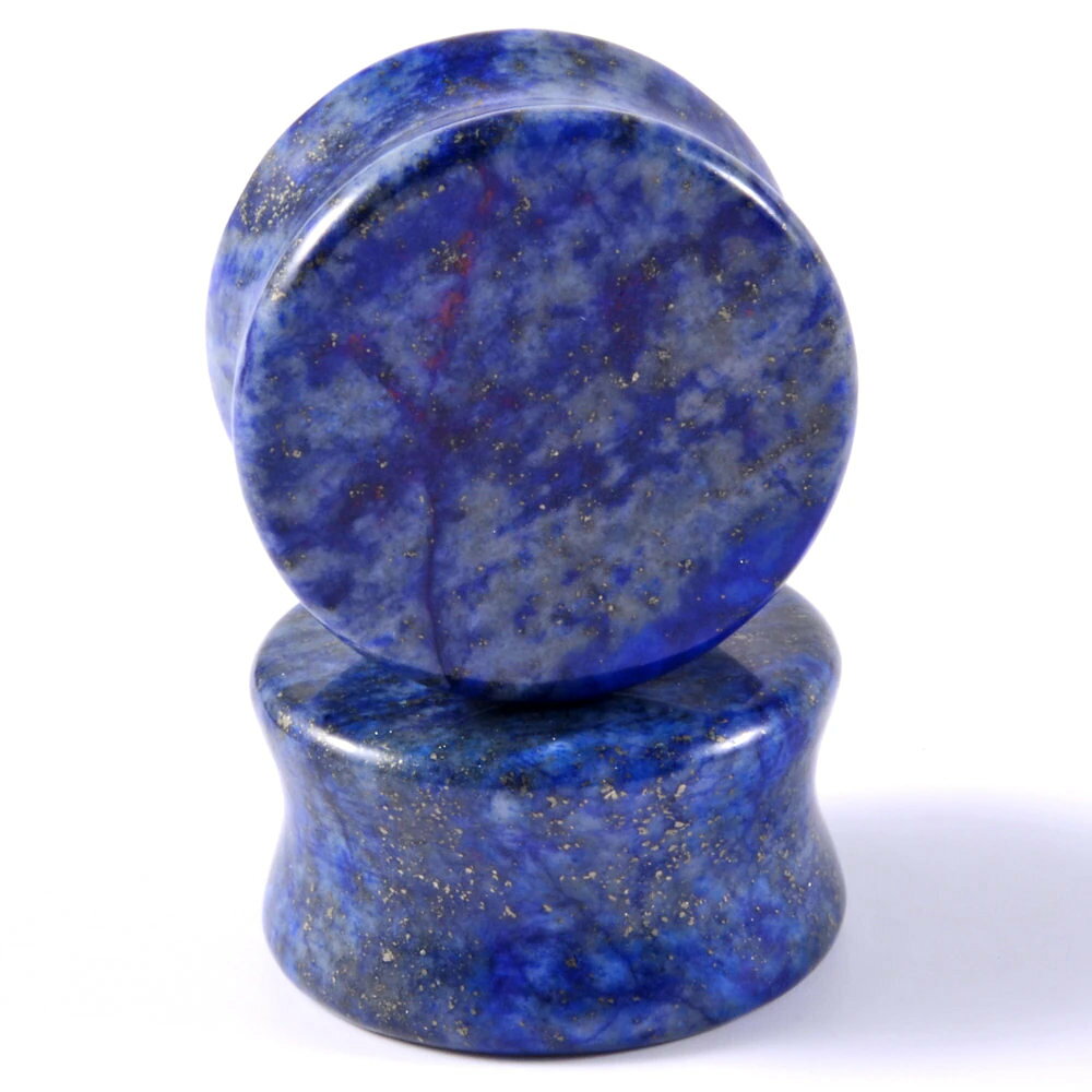 [ 2G 0G 00G 13mm 14mm 16mm 20mm 天然石 ボディピアス ]ラピスラズリプラグ 1個販...