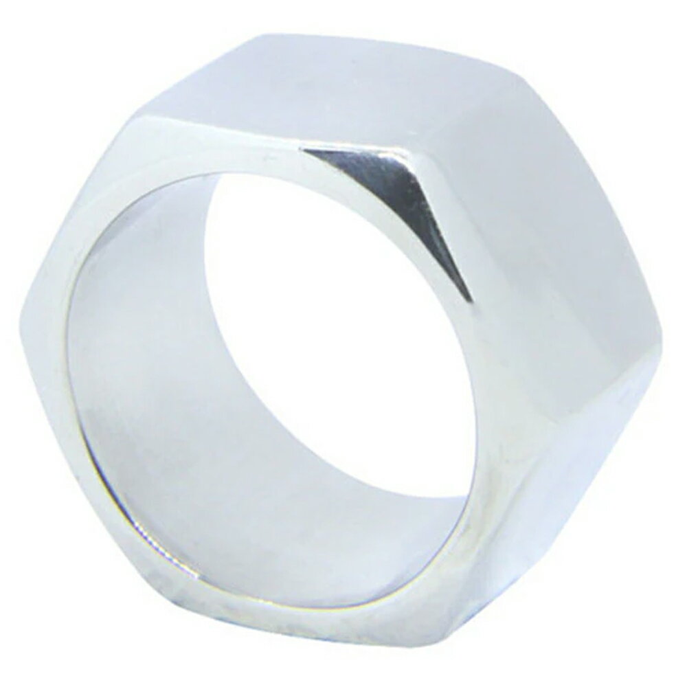 六角形ボルトナット ステンレスリング(BRO002) サイズ/18号/19号/30号/33号 ボルトネジ型 シンプル ワイド 綺麗 おもしろい 面白い 指輪 サ...