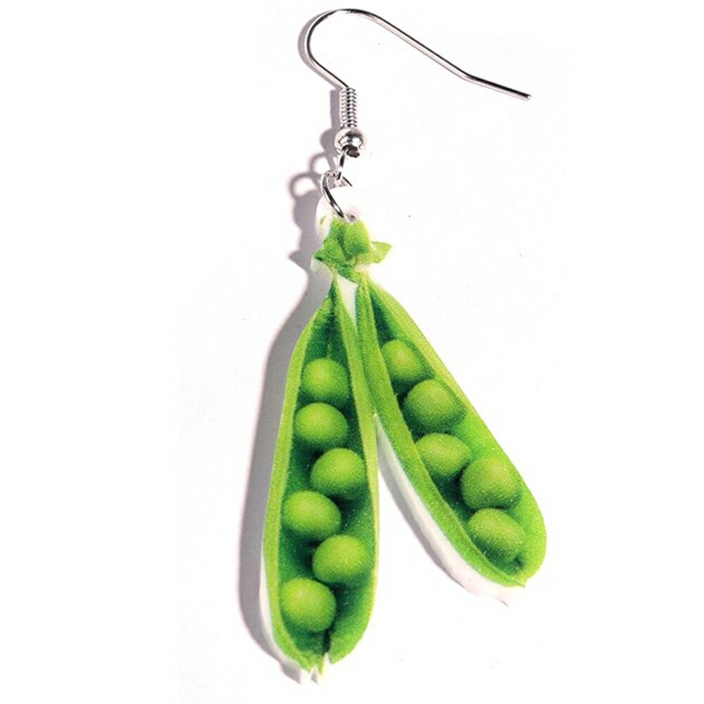 エンドウ豆 リアルステンレスピアス 1個販売 20G 20ゲージ 八百屋 農家 野菜 ベジタブル 採食 えんどう..