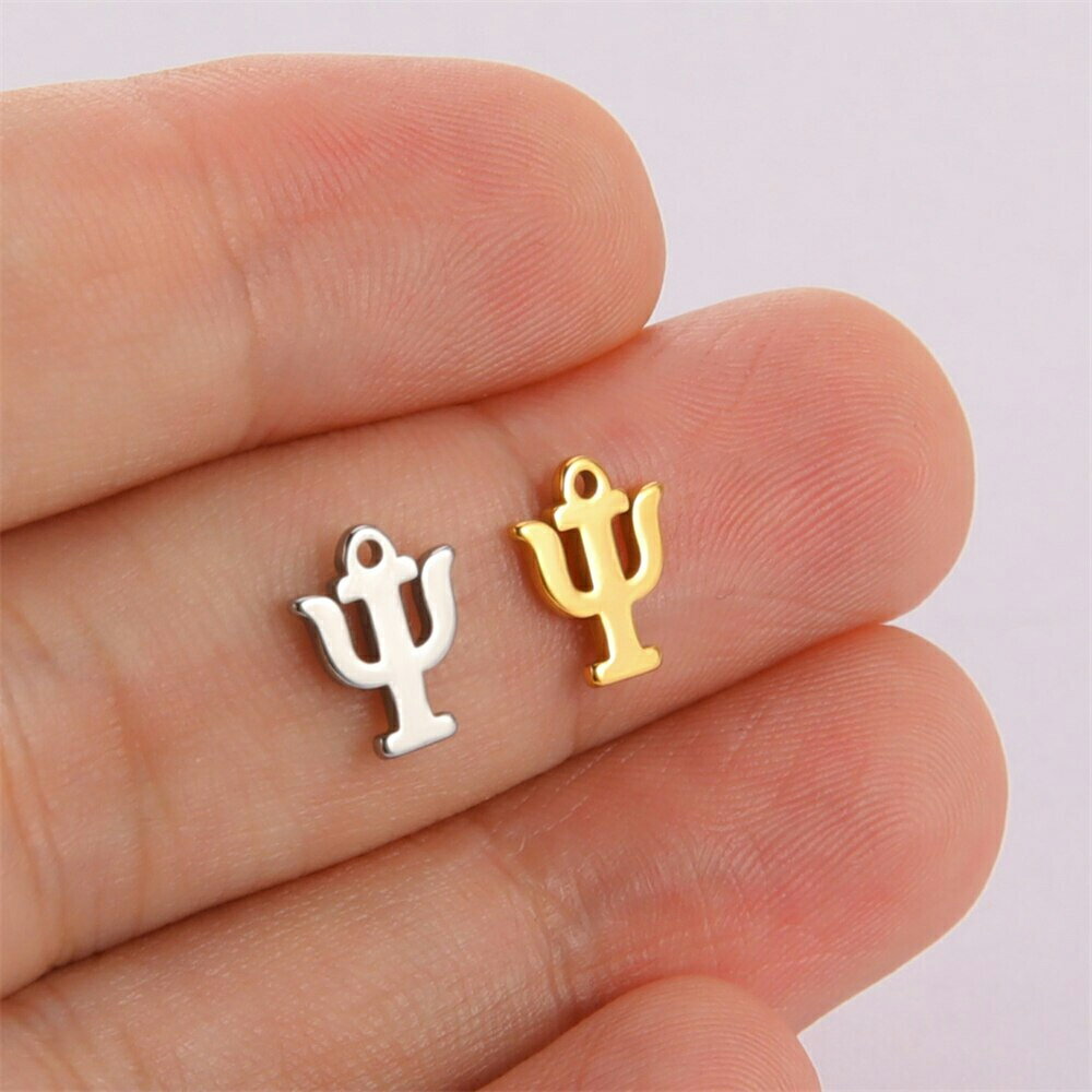 [ No.1 ]スモールステンレスチャームパーツ（バイキング）1個販売 ギリシャ 文字 メッセージ ポセイドン ルーン ペンダントトップ ネックレス ブレスレット アクセサリー ボディピアス イヤリング イヤーカフ メンズ レディース 手作り 作る 製作 修理 部品 クラフト 金具