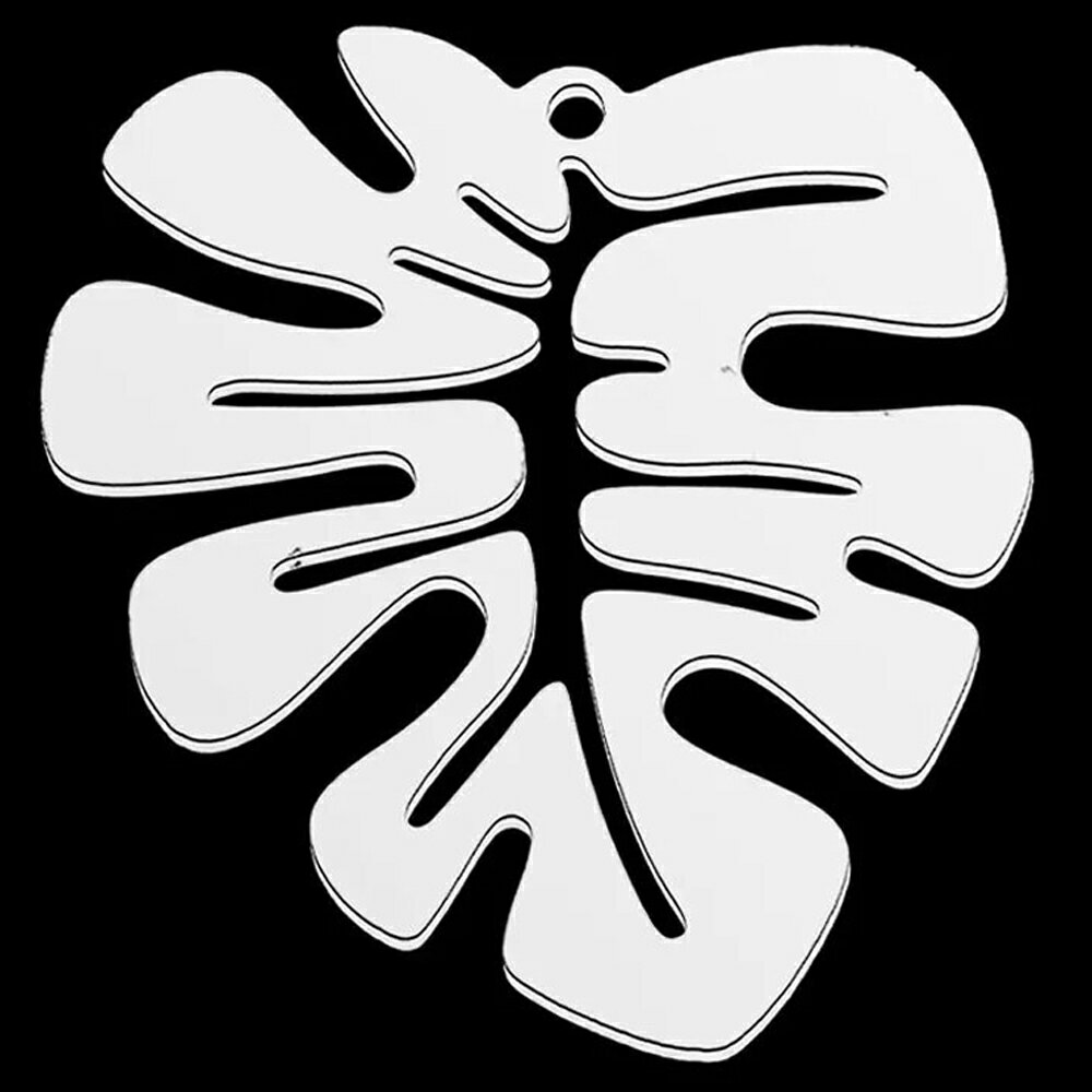 ビッグリーフ ステンレスパーツ 1個販売 大きな葉 蓮の葉 葉っぱ 植物 プラント 植物園 園芸 植木職人 ハス チャームパーツ メンズ レディース 部品 金具...