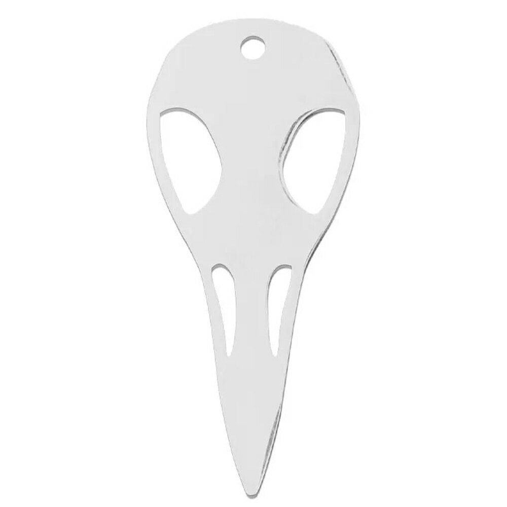 クロウスカル ステンレスパーツ 1個販売 頭蓋骨 骨 鳥 ドクロ 髑髏 バード カラス 烏 鴉 不気味 ハロウィーン ハロウイン チャームパーツ メンズ レディース 部品 金具 DIY ペンダントトップ アクセサリーチャーム ピアス クラフト 手作り ネックレス ハンドメイド