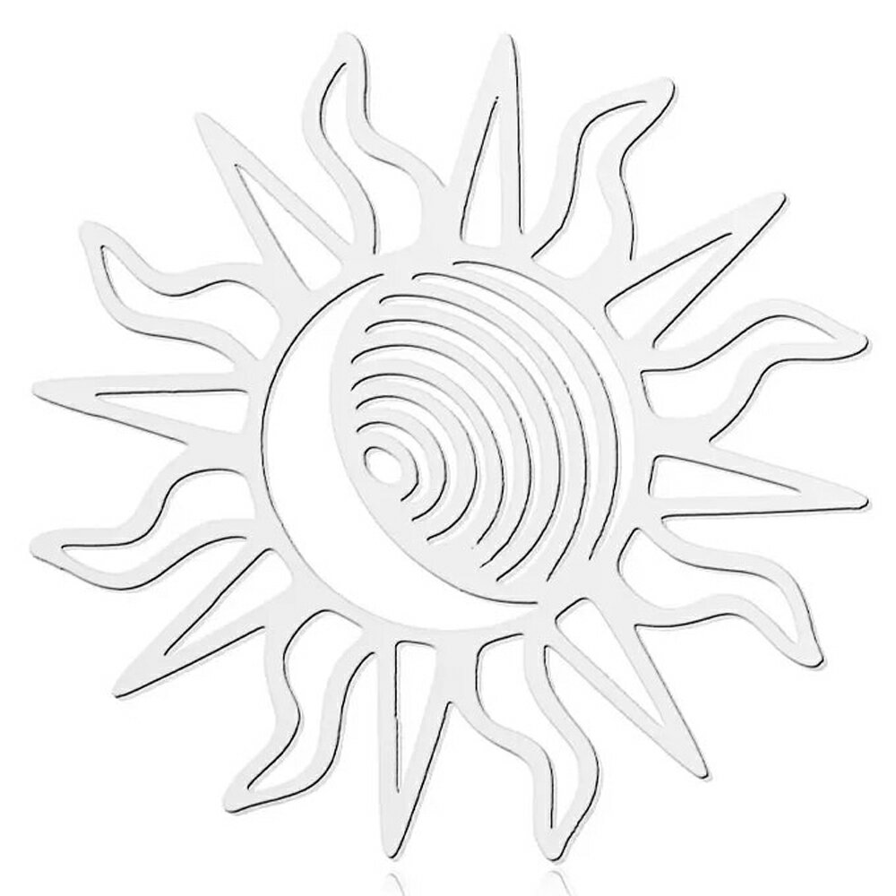 サンムーン ステンレスパーツ 1個販売 太陽 三日月 日食 月食 おしゃれ ハロウィーン ハロウイン チャームパーツ メンズ レディース 部品 金具 DIY ペンダントトップ アクセサリーチャーム ピアス クラフト 手作り ネックレス ハンドメイド