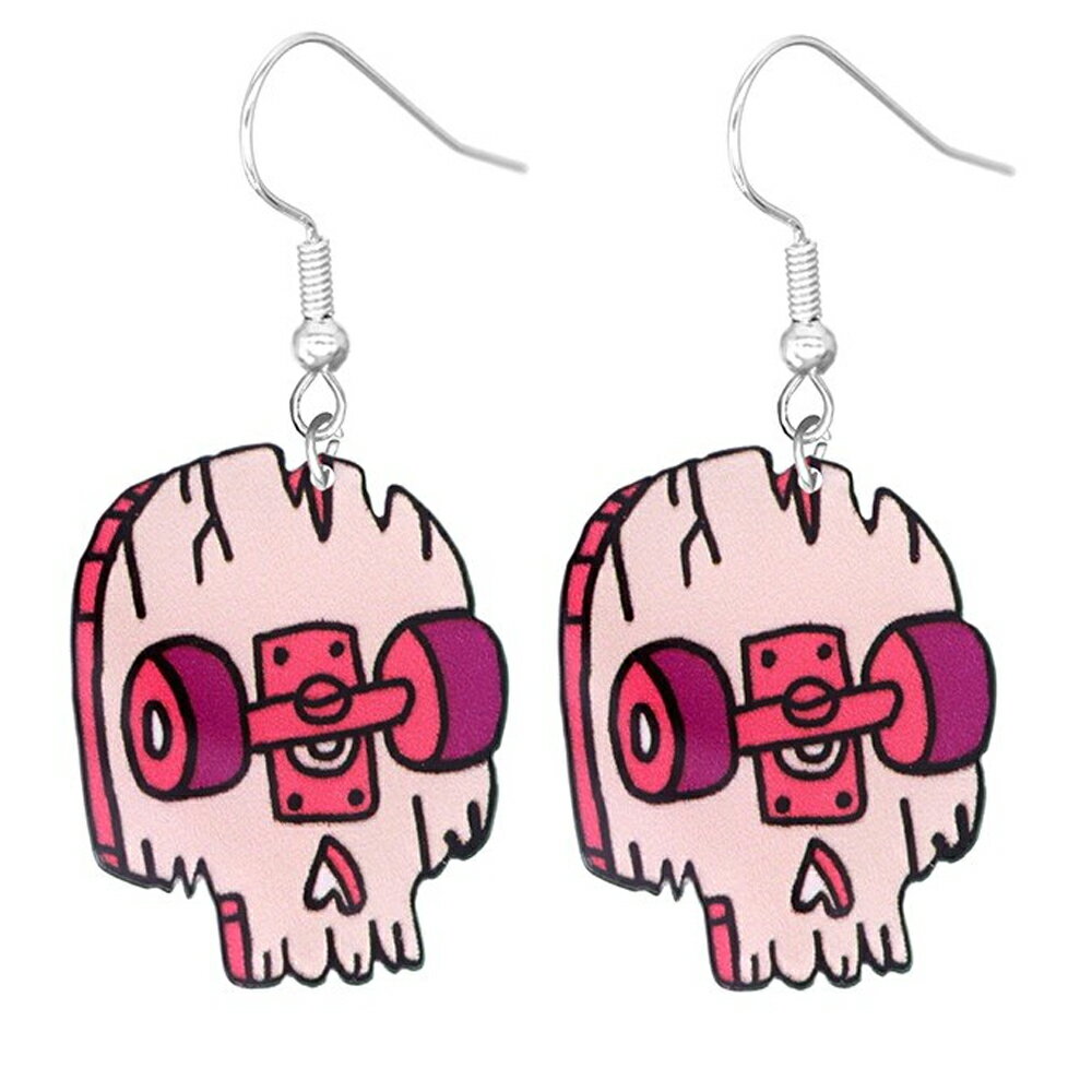 朽ちたスケートボード リアルステンレスピアス/1ペア販売 20G 20ゲージ 壊れたスケボー スケートボート..