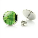 14mm カボションピアス (IC チップ) 1ペア 両耳 丸型 丸い カボーション 20G 20ゲージ ファッションピアス スタッド キャッチ メンズ レディ...