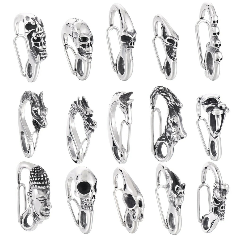 [ DIY用パーツ キーフック] ユニコーンキーホルダー クラスプ カニカン 1個販売 サージカルステンレス316L キーチェーン キーリング ウオレットチェーン 財布 カギ 鍵 ハンドメイド 手作り 金具 材料 クラフト 部品 修理 カニ冠 一角獣 ペガサス 天馬 ホース アニマル 動物