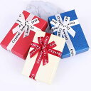 クリスタルジュエリーリボンラッピングボックス(5cmx8cm) 1個販売 青色 ブルー 赤色 レッド オフホワイト ベージュ りぼん 指輪 リング ネックレス ...